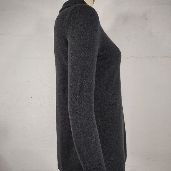 Talbots black rolled collar 100% Cashmere pullover sweater ladies size P - Picture 3 of 7